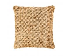 Coussin tressé en jute 45x45