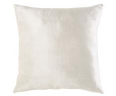 Coussin en velours écru 45x45