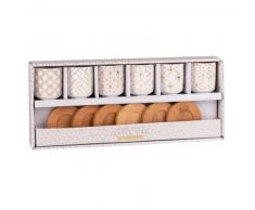 Coffret 6 tasses et soucoupes en porcelaine SONATE