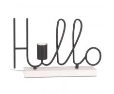 Lampe mot en métal noir