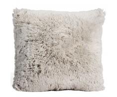 Coussin en fausse fourrure grise 45 x 45 cm VANCOUVER