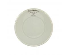 Assiette à dessert en faïence bleu clair