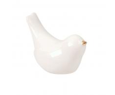 Statuette oiseau en dolomite blanche H5