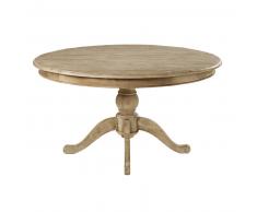 Table à manger extensible en sapin recyclé grisé 6/8 personnes L140/180 Neuilly