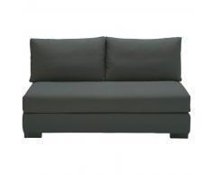 Banquette modulable 2 places en coton gris ardoise Terence
