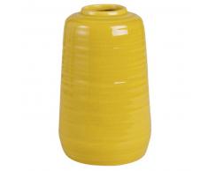Vase en c&eacute;ramique jaune H26
