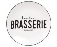 Assiette plate en porcelaine blanche
