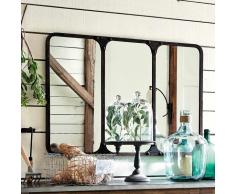 Miroir indus en m&eacute;tal noir 106x72