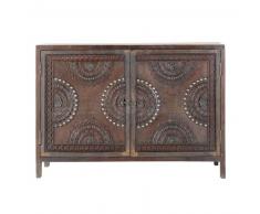 Buffet sculpté en manguier marron L 115 cm Mozambique