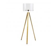 Lampadaire en métal bronze et en verre H143