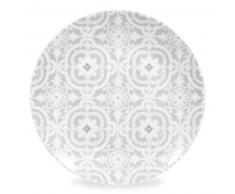 Assiette à dessert en porcelaine grise CHAMBORD