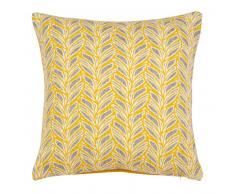 Housse de coussin en coton motif feuilles 40x40