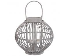 Lanterne en bambou gris