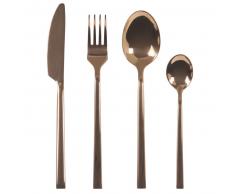 Coffret 24 couverts en acier cuivré BADEN