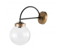 Applique globe en verre et métal