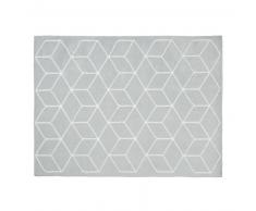 Tapis motifs gris et blancs 140x200cm KUBE