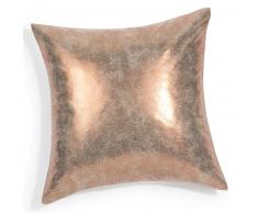Coussin en tissu doré 40 x 40 cm GOLDUSED