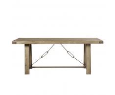 Table à manger indus 8/10 personnes en manguier et métal L205 Crafter