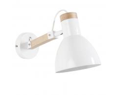 Applique en métal blanc H 16 cm WOOD VINTAGE