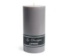 Bougie cylindrique grise H 20 cm