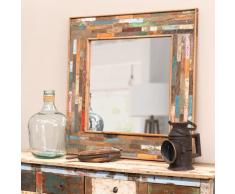 Miroir en bois H 90 cm BOH&Egrave;ME
