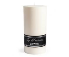 Bougie cylindrique blanche H 20 cm