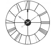 Horloge en m&eacute;tal noir D 60 cm USINE