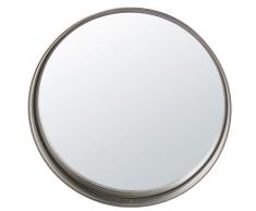 Miroir rond en métal noir D80