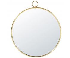 Miroir en m&eacute;tal dor&eacute; 80x89
