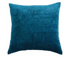 Coussin en tissu bleu canard 45x54cm VINTAGE VELVET