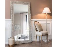 Miroir en bois beige gris&eacute; H 180 cm ALIENOR