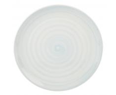 Assiette plate en faïence grise