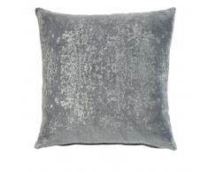Coussin en velours gris &agrave; paillettes dor&eacute;es 45x45