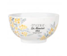 Bol en porcelaine blanche imprimée