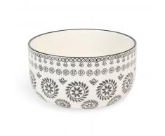 Saladier en fa&iuml;ence noir/blanc CHIANG MAI