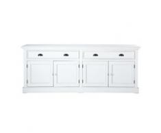 Buffet 4 portes 4 tiroirs blanc Newport