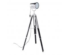 Lampadaire trépied métal chromé H 140 cm SCOTT