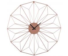 Horloge en m&eacute;tal cuivr&eacute;