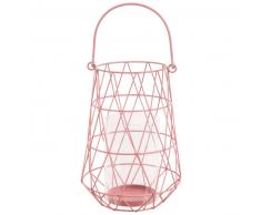 Lanterne filaire vieux rose