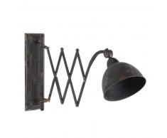 Applique orientable effet vieilli en métal noire FARMINGTON
