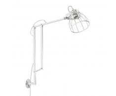 Applique indus en métal blanc