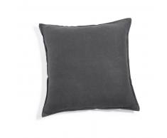 Coussin en lin lav&eacute; anthracite 45x45 HANDANG