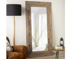 Miroir en teck recycl&eacute; 100x200cm WOODY