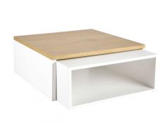 2 tables basses blanches Austral