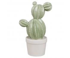 Statuette cactus en porcelaine H19