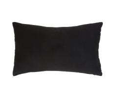 Coussin en velours noir 30x50