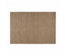 Tapis en laine et coton taupe 160x230cm MOJAVE