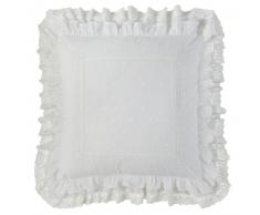 Coussin en coton blanc 60 x 60 cm CL&Eacute;MENCE