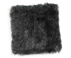 Coussin fausse fourrure gris 45 x 45 cm SCAFFEL