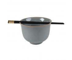 Bol &agrave; riz en fa&iuml;ence bleu glacier